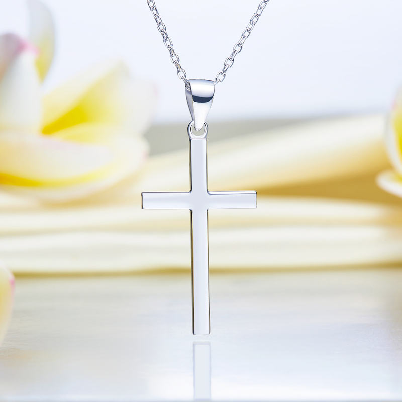 Cross Pendant Necklace Solid 925 Sterling Silver XFN8114