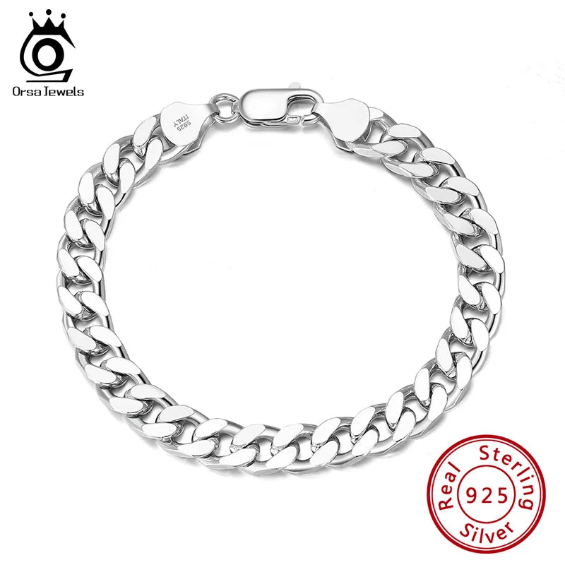 Solid 925 Sterling Silver Italian 3.6mm 5mm 7mm Diamond-Cut Cuban Link Chain Bracelet for Women Men 7”, 8", 9" SB104