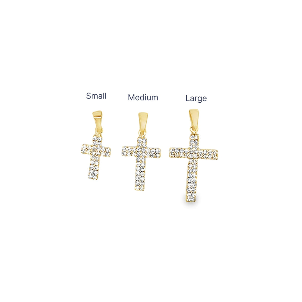 Gold Zirconia Cross Pendants (A241, A243, A242)