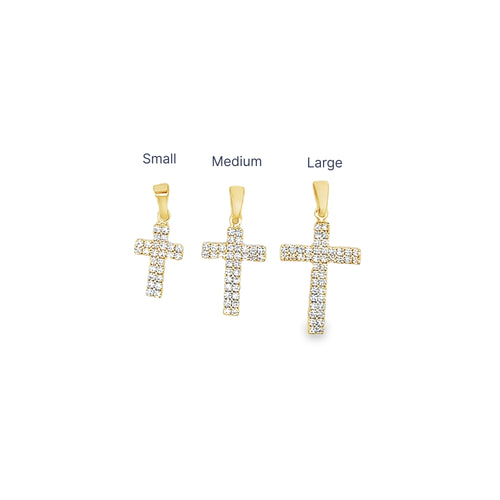 Gold Zirconia Cross Pendants (A241, A243, A242)